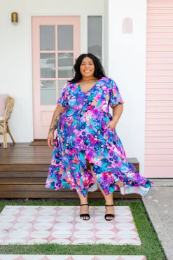 Proud Poppy Clothing Bonnie Maxi Dress in Midnight Safari by Kasey Rainbow Sale
