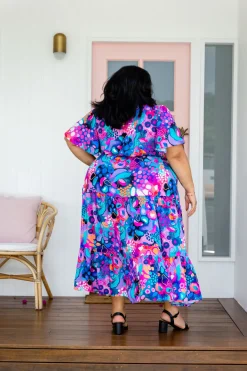 Proud Poppy Clothing Bonnie Maxi Dress in Midnight Safari by Kasey Rainbow Sale