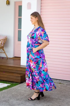 Proud Poppy Clothing Bonnie Maxi Dress in Midnight Safari by Kasey Rainbow Sale