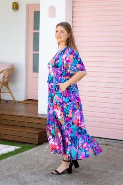 Proud Poppy Clothing Bonnie Maxi Dress in Midnight Safari by Kasey Rainbow Sale