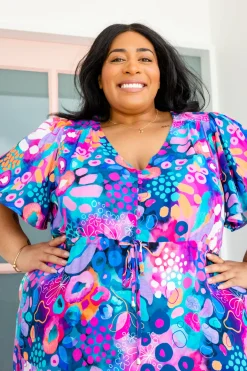 Proud Poppy Clothing Bonnie Maxi Dress in Midnight Safari by Kasey Rainbow Sale