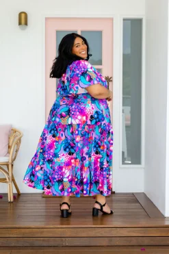 Proud Poppy Clothing Bonnie Maxi Dress in Midnight Safari by Kasey Rainbow Sale