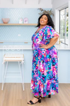 Proud Poppy Clothing Bonnie Maxi Dress in Midnight Safari by Kasey Rainbow Sale