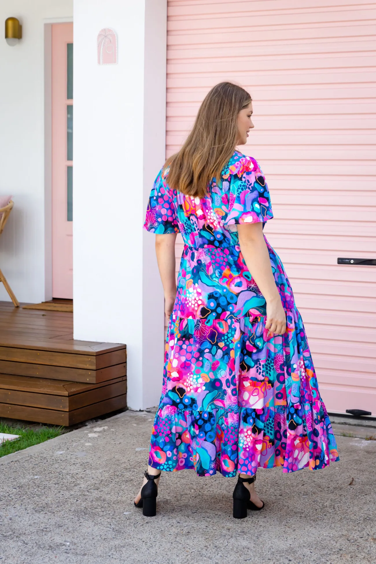 Proud Poppy Clothing Bonnie Maxi Dress in Midnight Safari by Kasey Rainbow Sale