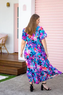 Proud Poppy Clothing Bonnie Maxi Dress in Midnight Safari by Kasey Rainbow Sale