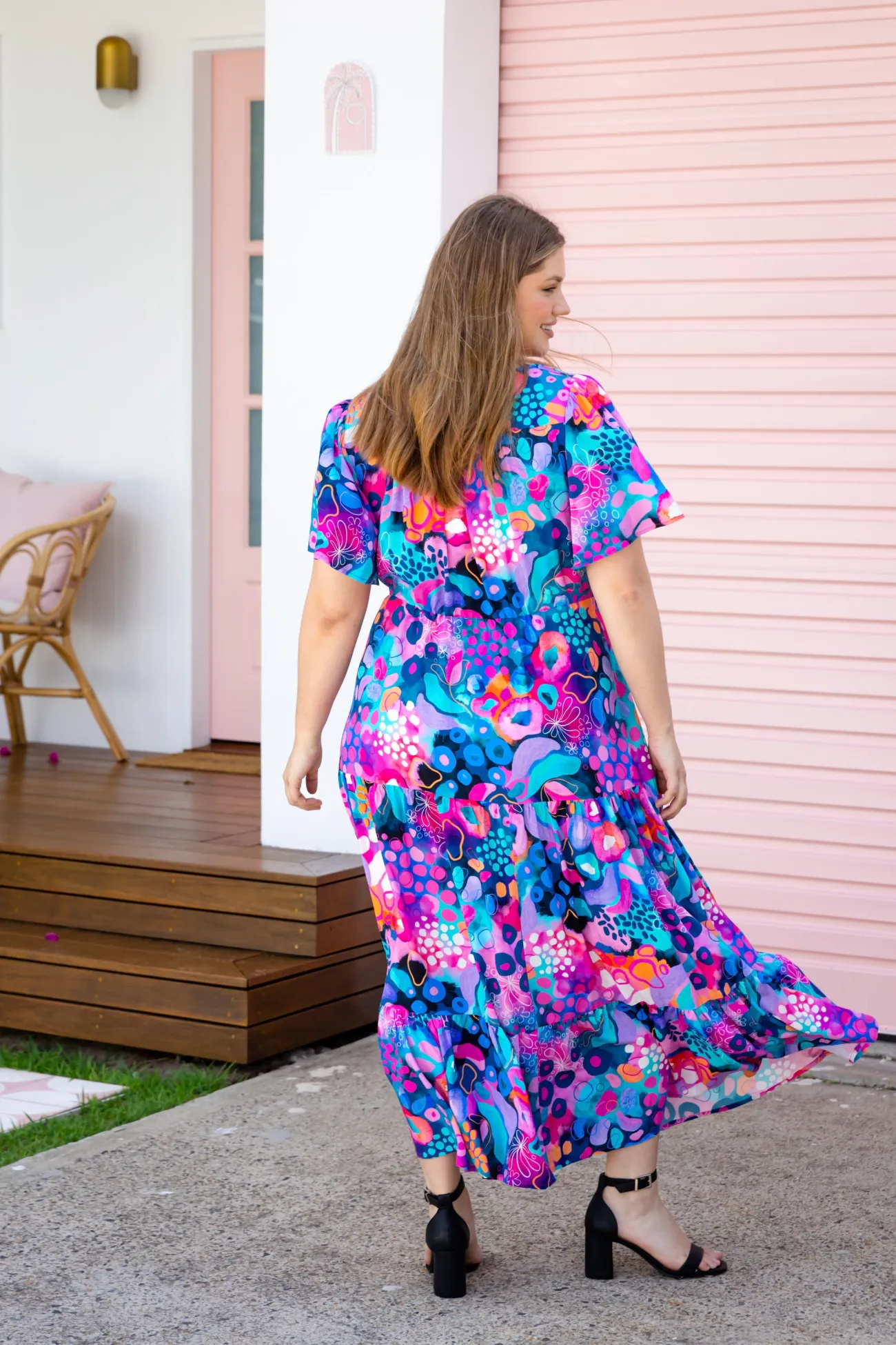 Proud Poppy Clothing Bonnie Maxi Dress in Midnight Safari by Kasey Rainbow Sale