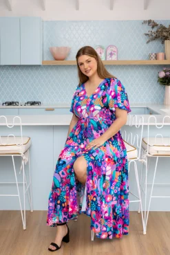 Proud Poppy Clothing Bonnie Maxi Dress in Midnight Safari by Kasey Rainbow Sale