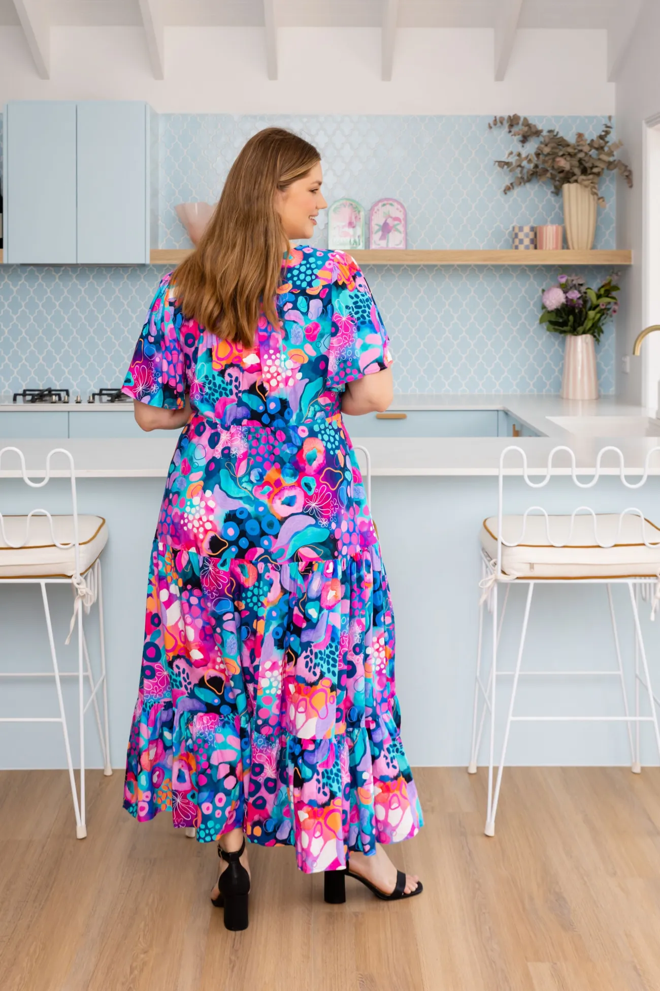 Proud Poppy Clothing Bonnie Maxi Dress in Midnight Safari by Kasey Rainbow Sale