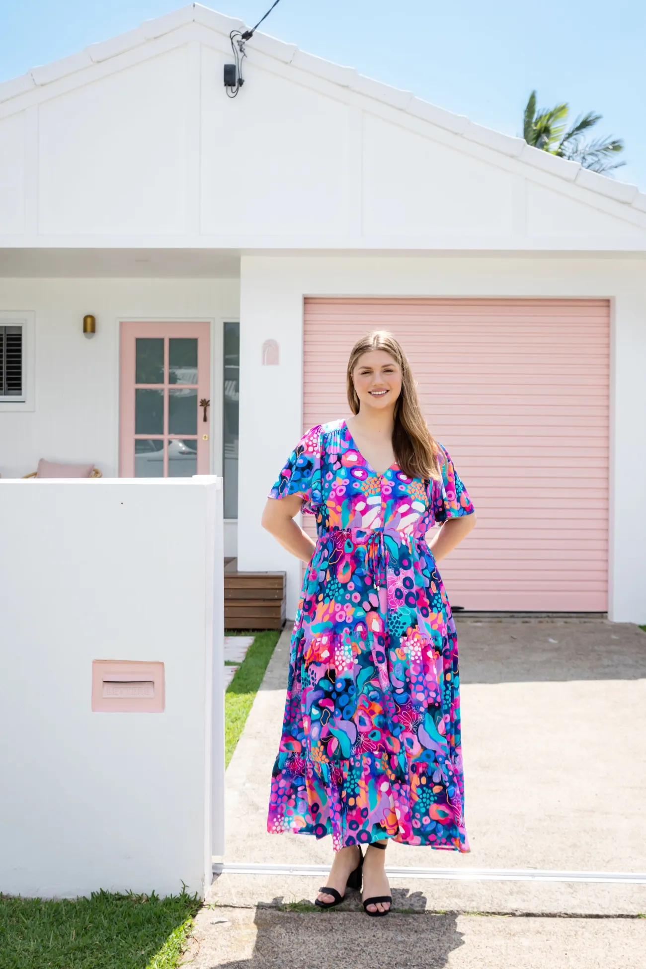 Proud Poppy Clothing Bonnie Maxi Dress in Midnight Safari by Kasey Rainbow Sale