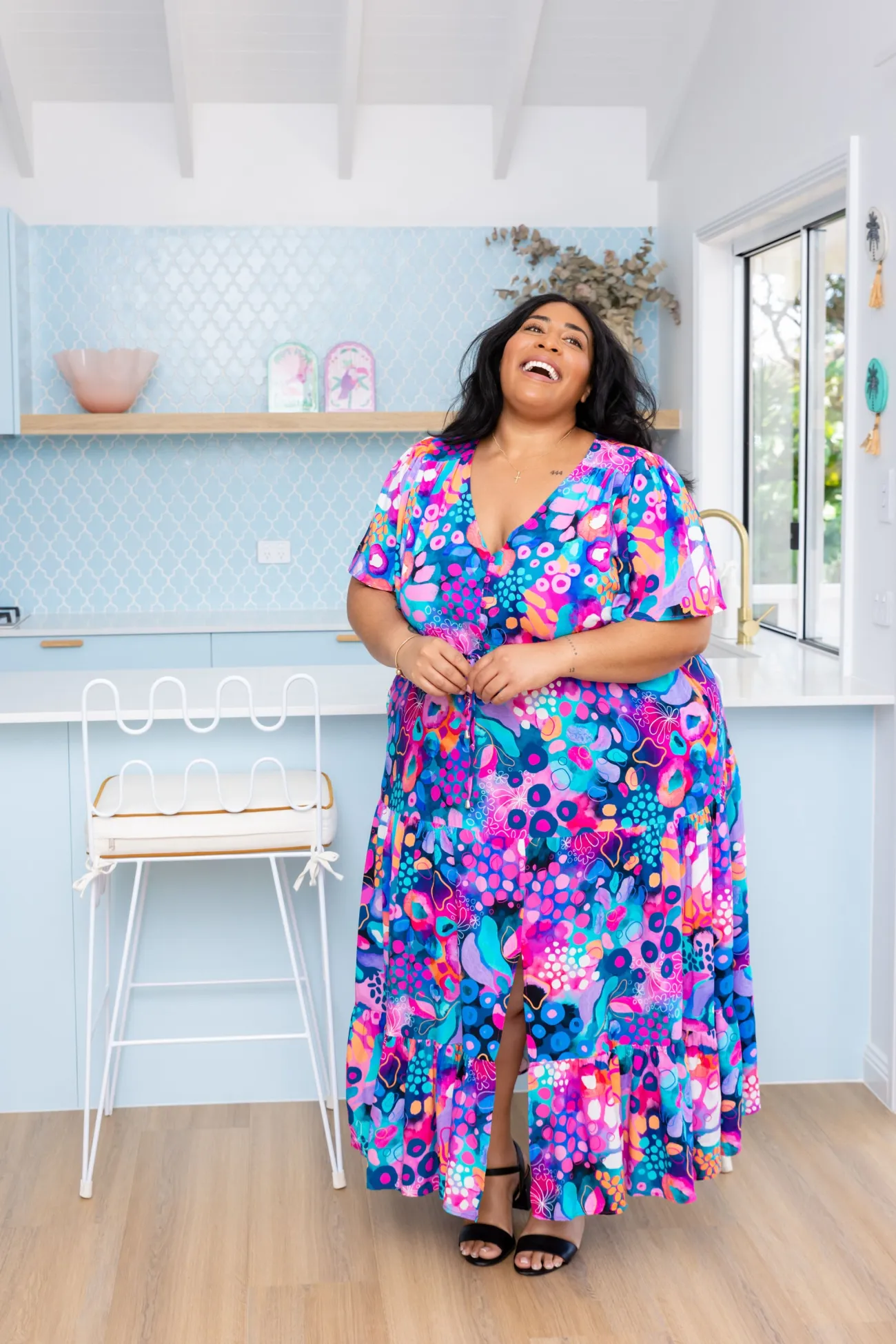 Proud Poppy Clothing Bonnie Maxi Dress in Midnight Safari by Kasey Rainbow Sale
