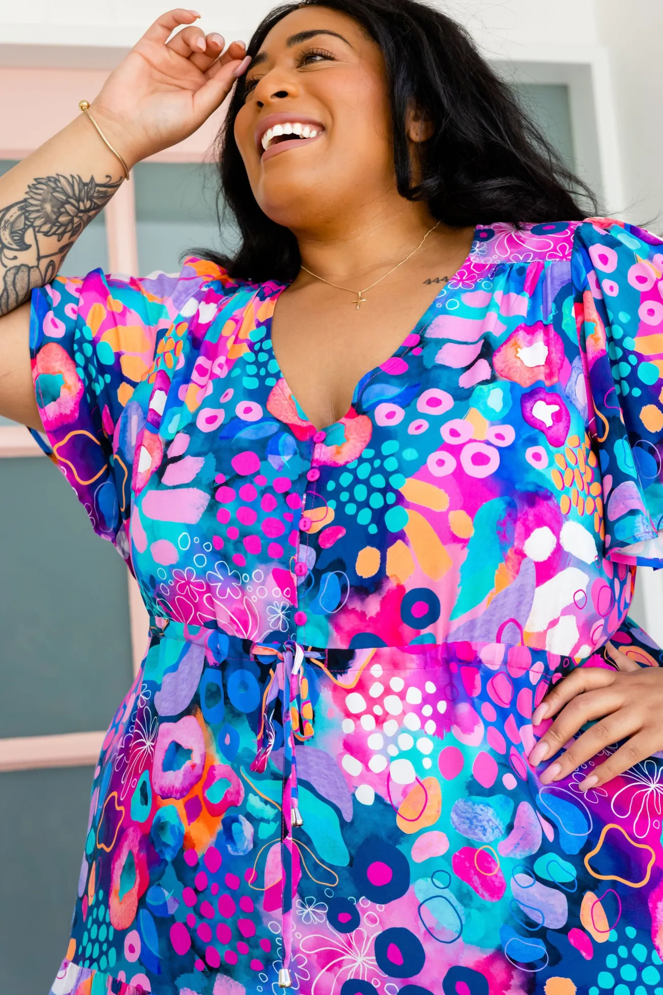 Proud Poppy Clothing Bonnie Maxi Dress in Midnight Safari by Kasey Rainbow Sale
