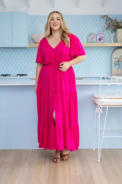 Proud Poppy Clothing Bonnie Maxi Dress in Pink Discount