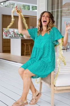 Proud Poppy Clothing Brianna Dress in Green Clearance