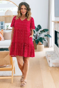 Proud Poppy Clothing Brianna Dress in Red Sale