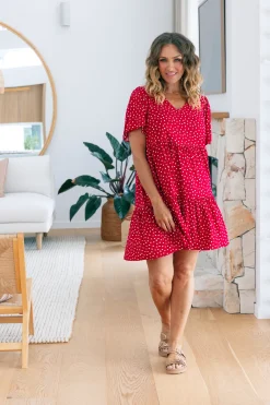 Proud Poppy Clothing Brianna Dress in Red Sale