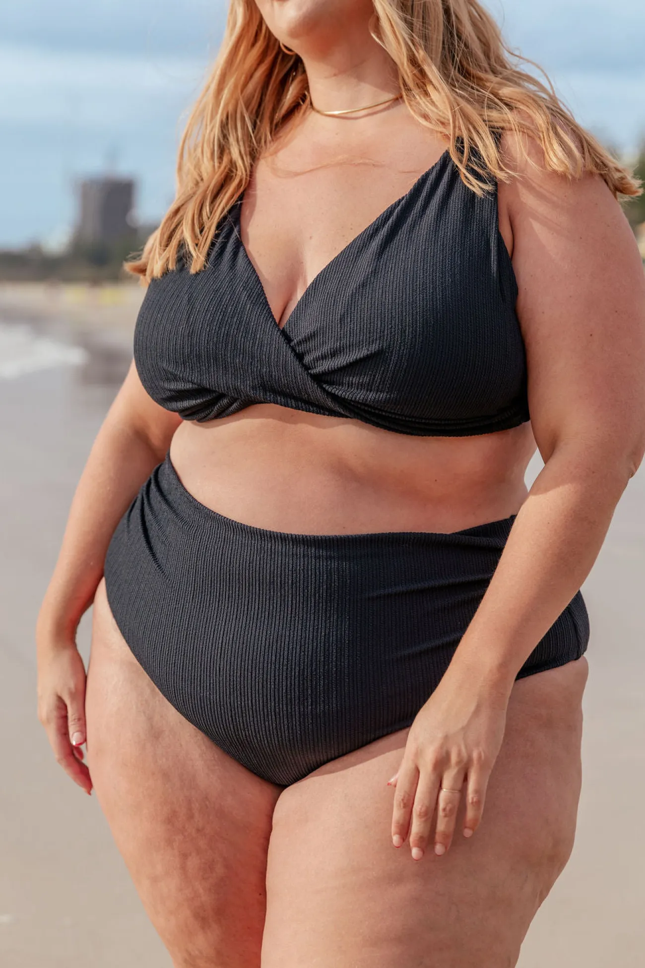 Proud Poppy Clothing Burleigh Bikini Top in Black Hot