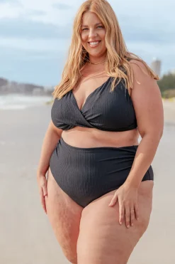 Proud Poppy Clothing Burleigh Bikini Top in Black Hot