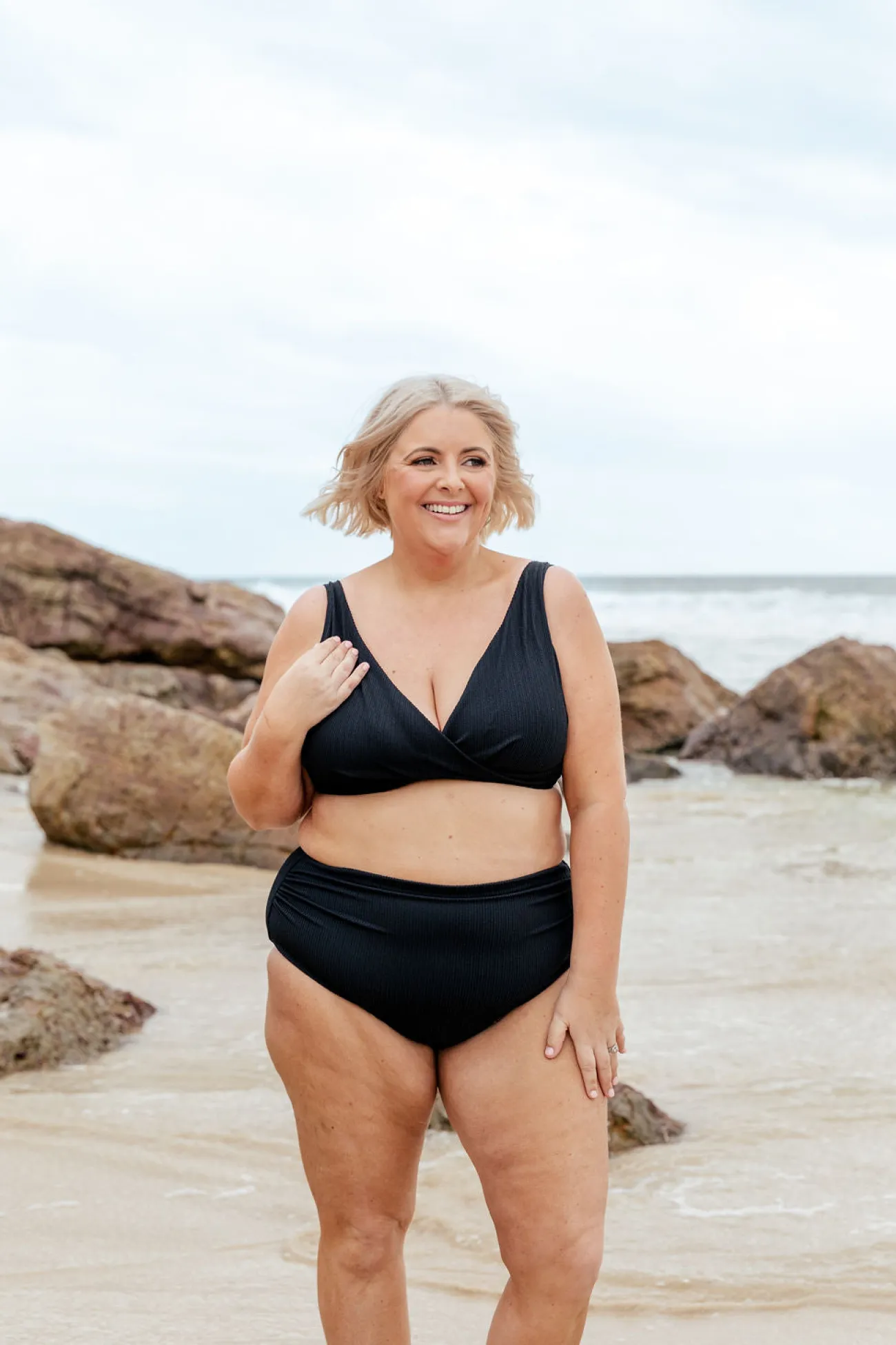 Proud Poppy Clothing Burleigh Bikini Top in Black Hot