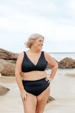Proud Poppy Clothing Burleigh Bikini Top in Black Hot