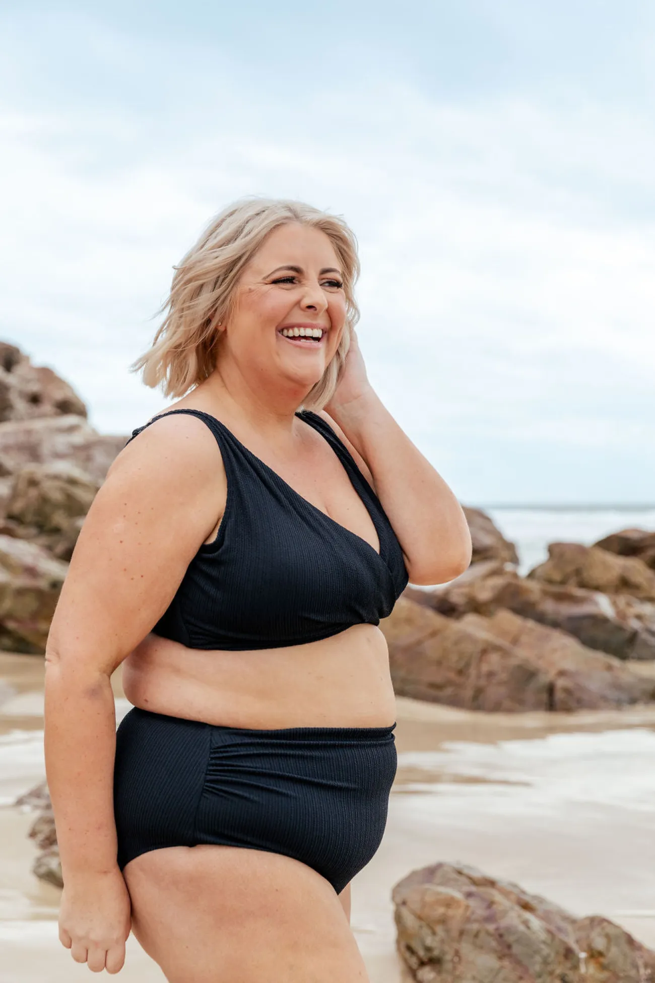 Proud Poppy Clothing Burleigh Bikini Top in Black Hot