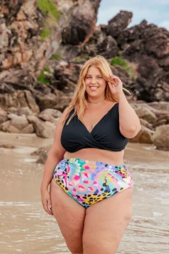Proud Poppy Clothing Burleigh Bikini Top in Black Hot