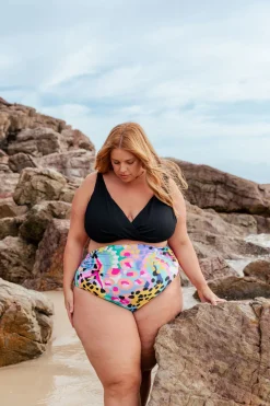 Proud Poppy Clothing Burleigh Bikini Top in Black Hot