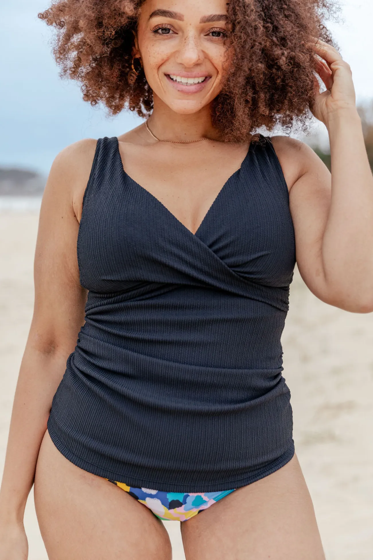 Proud Poppy Clothing Burleigh Tankini Top in Black Hot