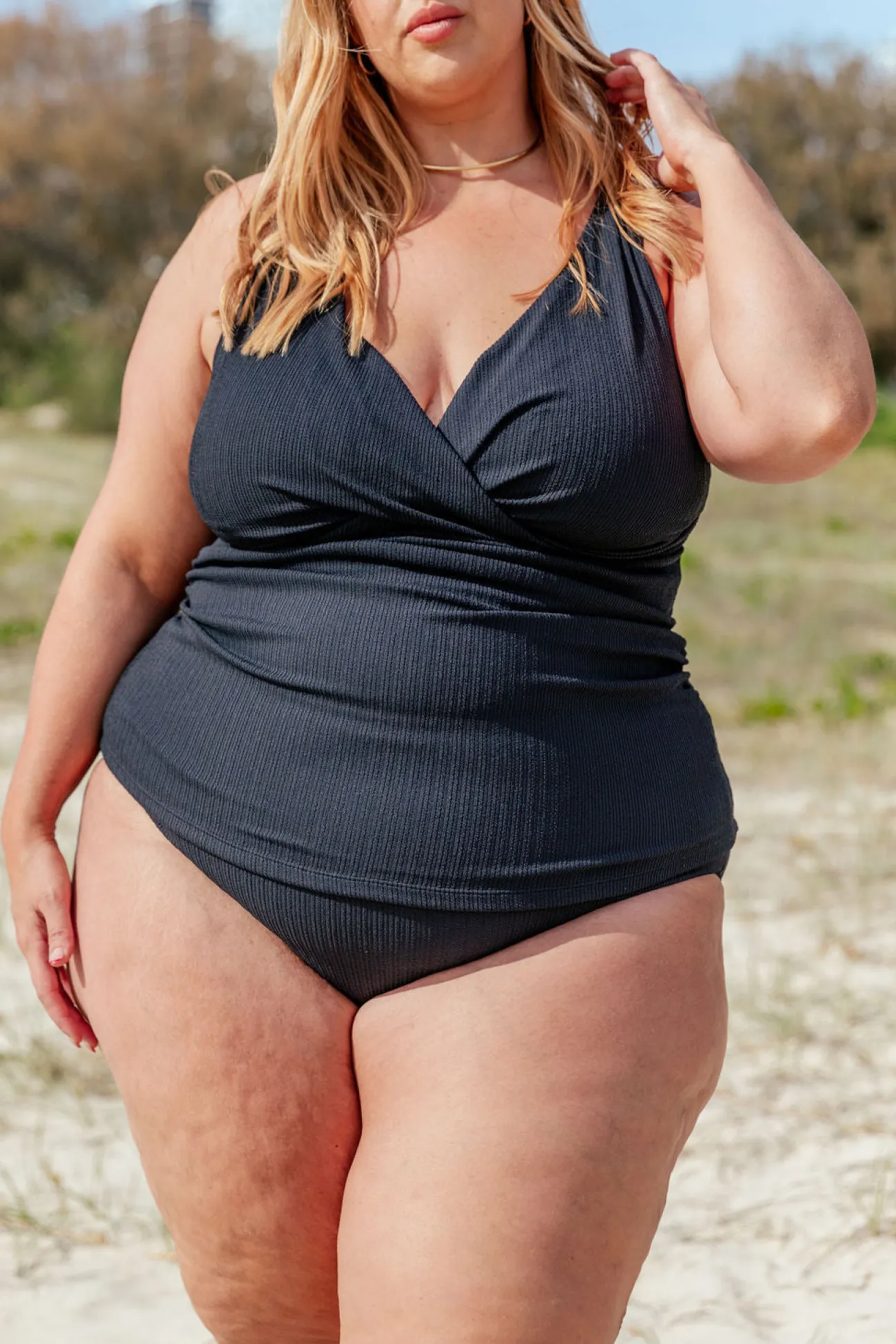 Proud Poppy Clothing Burleigh Tankini Top in Black Hot