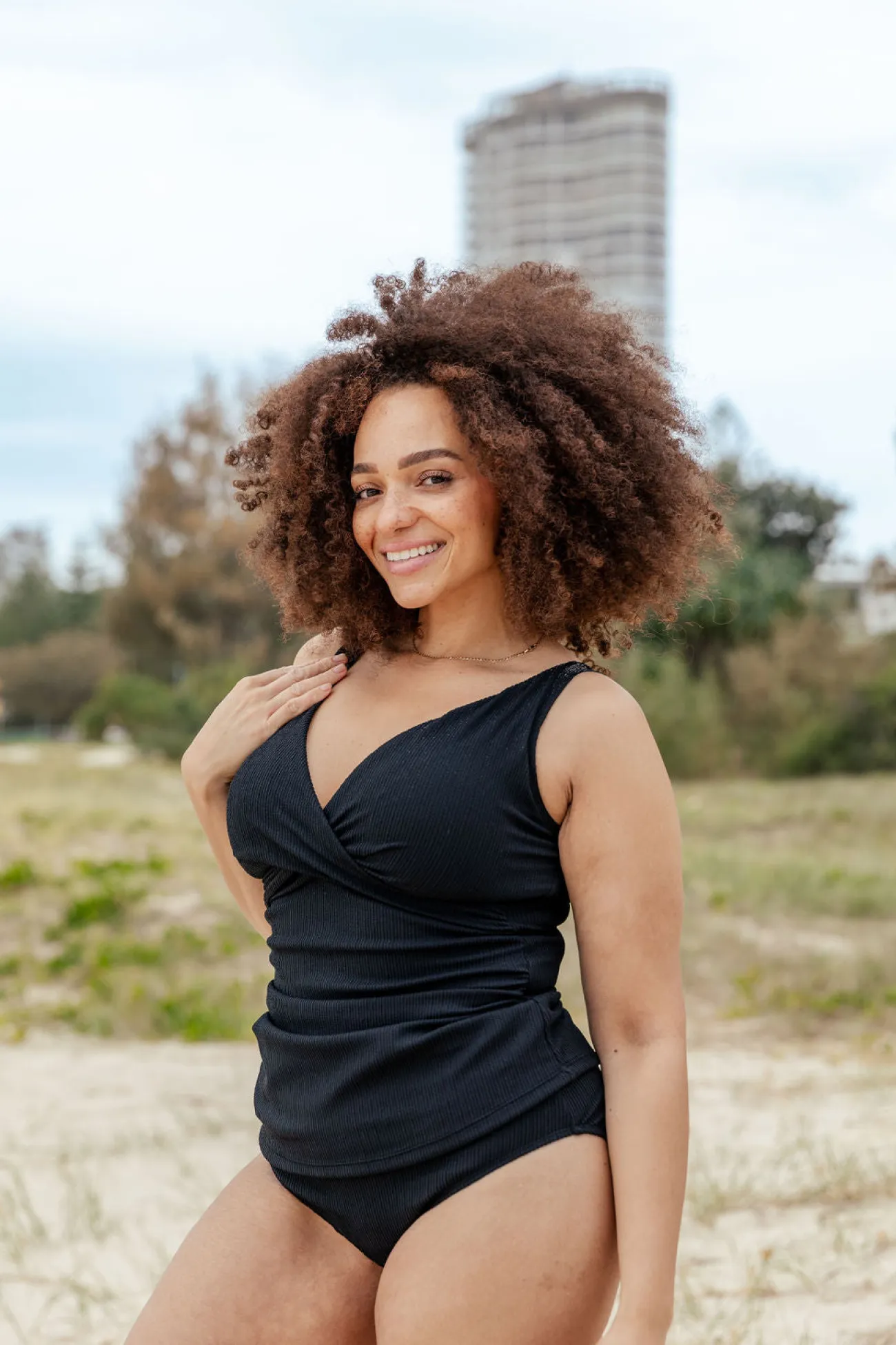 Proud Poppy Clothing Burleigh Tankini Top in Black Hot