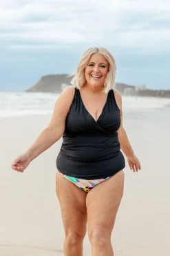 Proud Poppy Clothing Burleigh Tankini Top in Black Hot