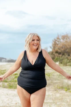 Proud Poppy Clothing Burleigh Tankini Top in Black Hot