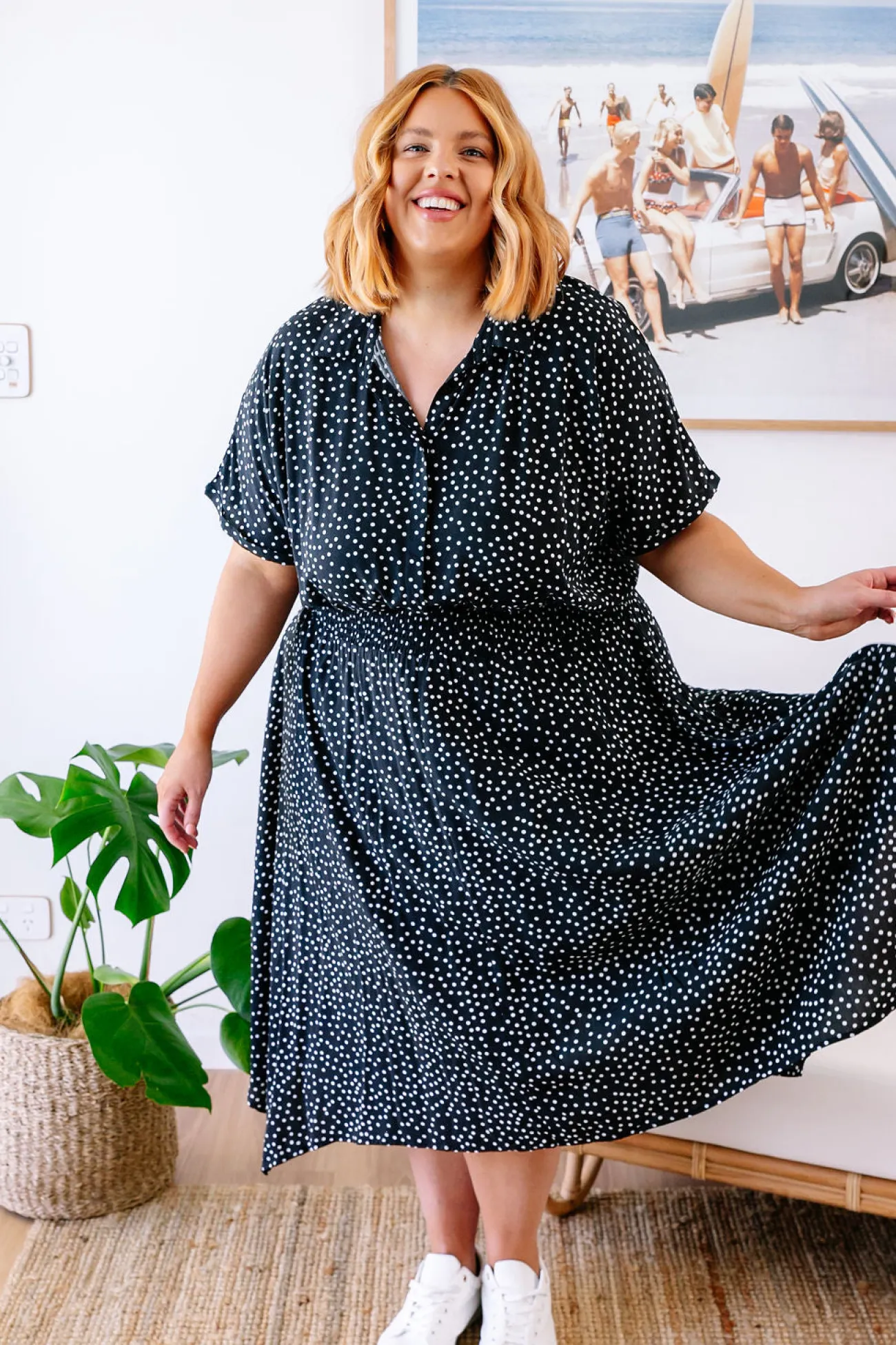 Proud Poppy Clothing Cameron Dress in Black & White Black&White Discount