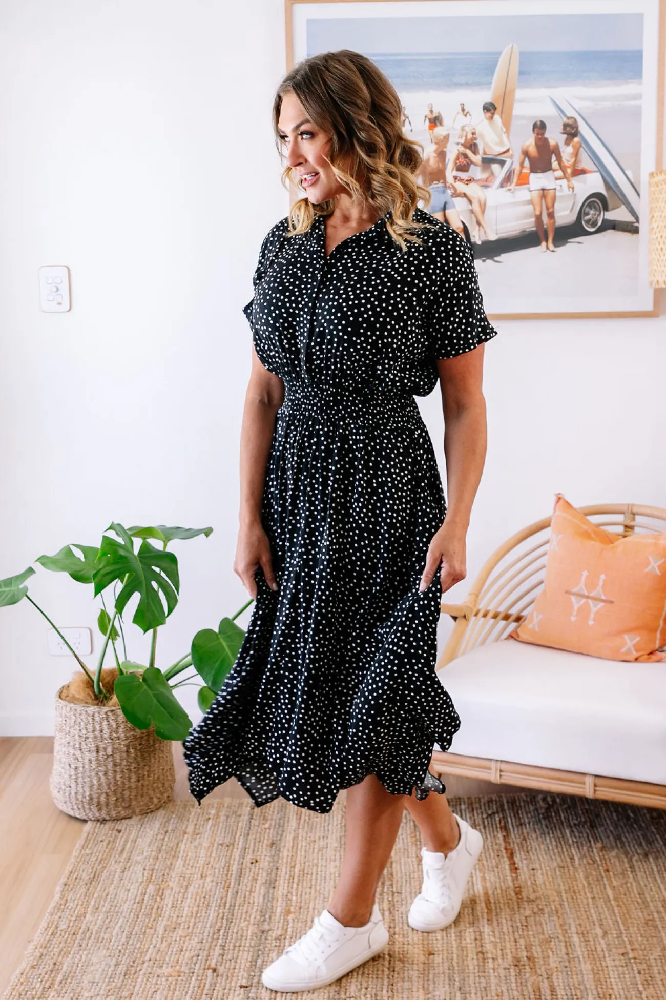 Proud Poppy Clothing Cameron Dress in Black & White Black&White Discount