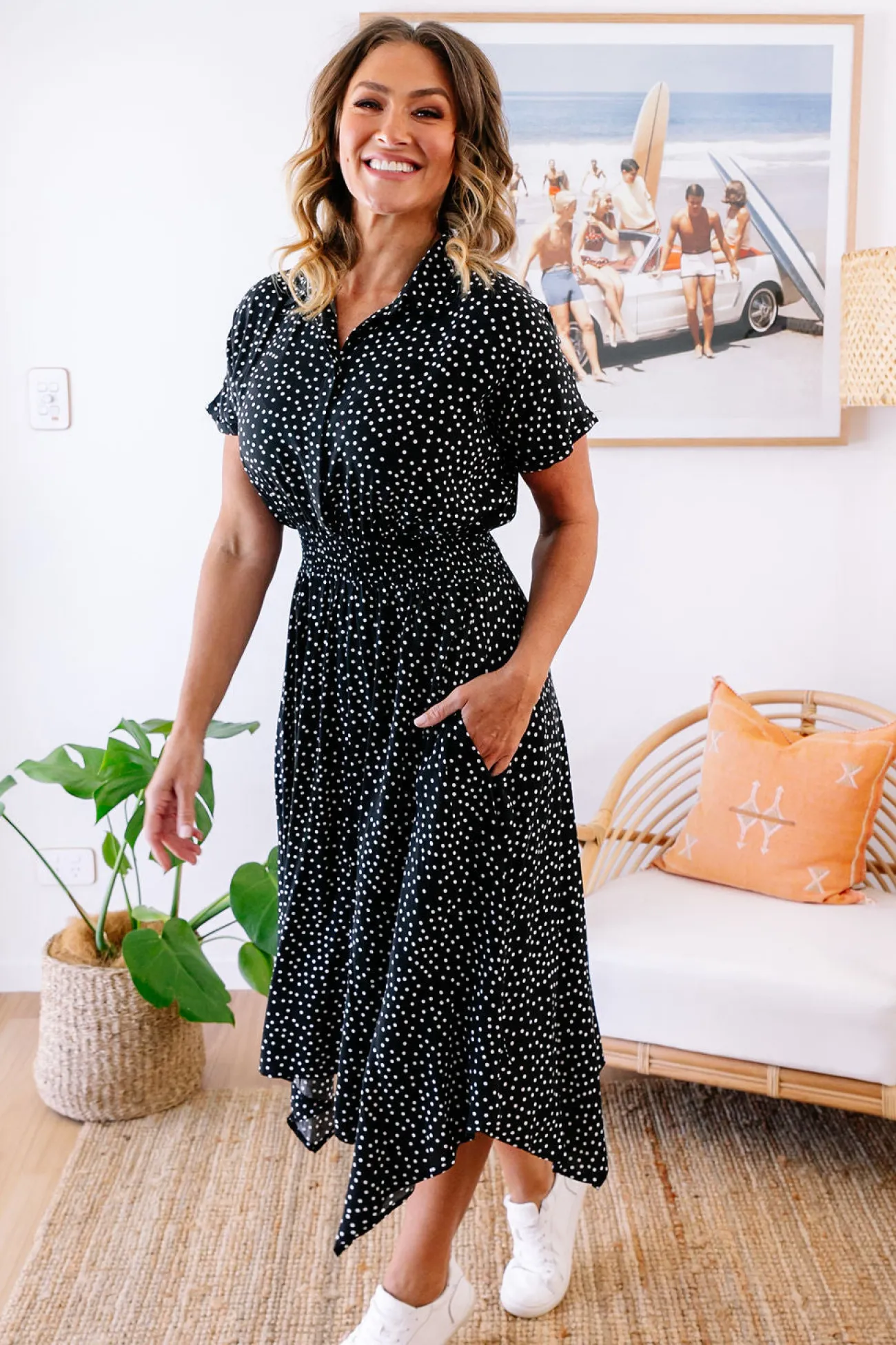 Proud Poppy Clothing Cameron Dress in Black & White Black&White Discount