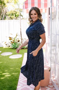 Proud Poppy Clothing Cameron Dress in Navy Online