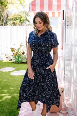 Proud Poppy Clothing Cameron Dress in Navy Online