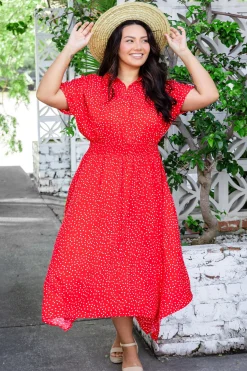 Proud Poppy Clothing Cameron Dress in Red & White Red&White Clearance