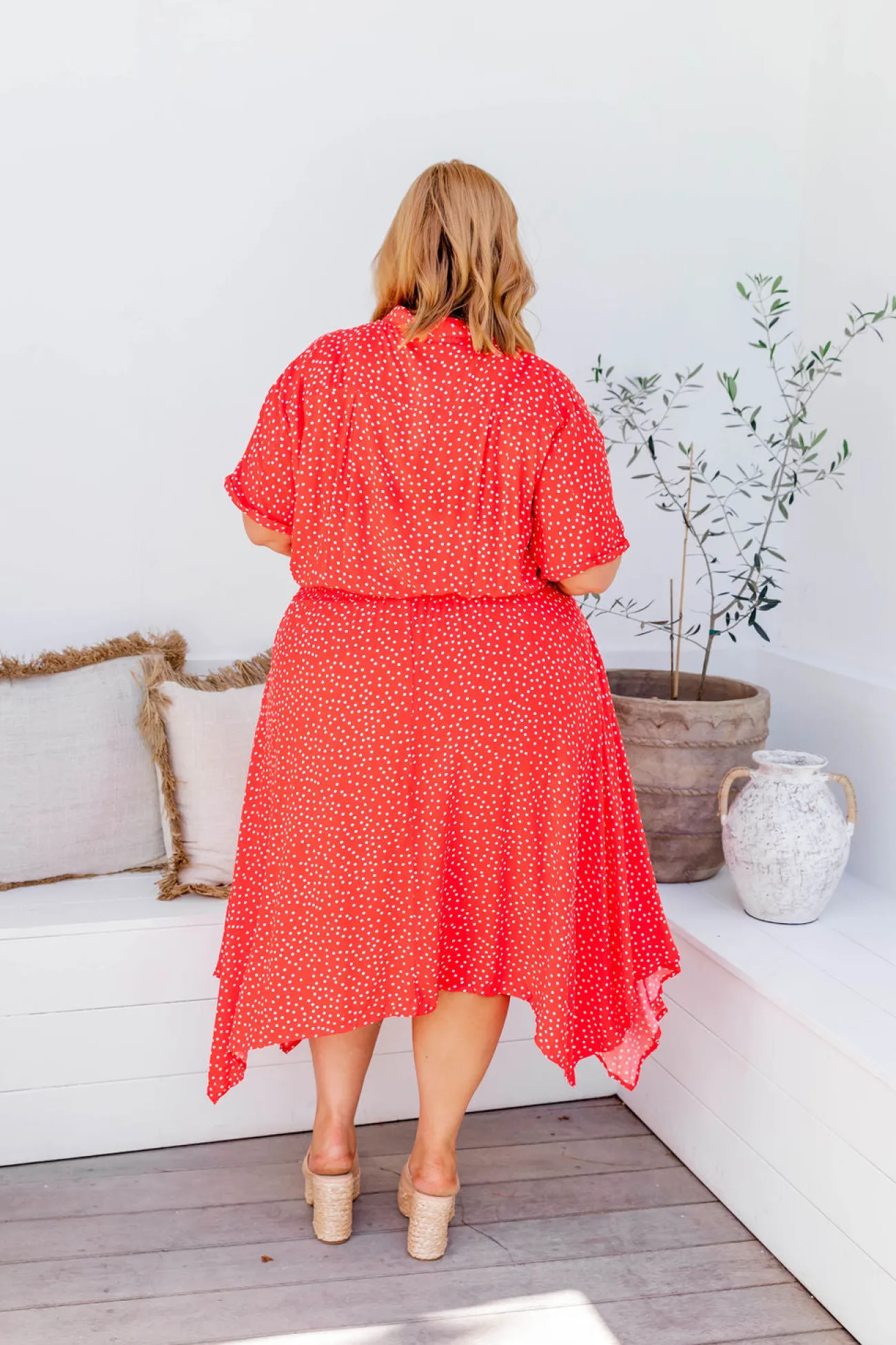 Proud Poppy Clothing Cameron Dress in Red & White Red&White Clearance