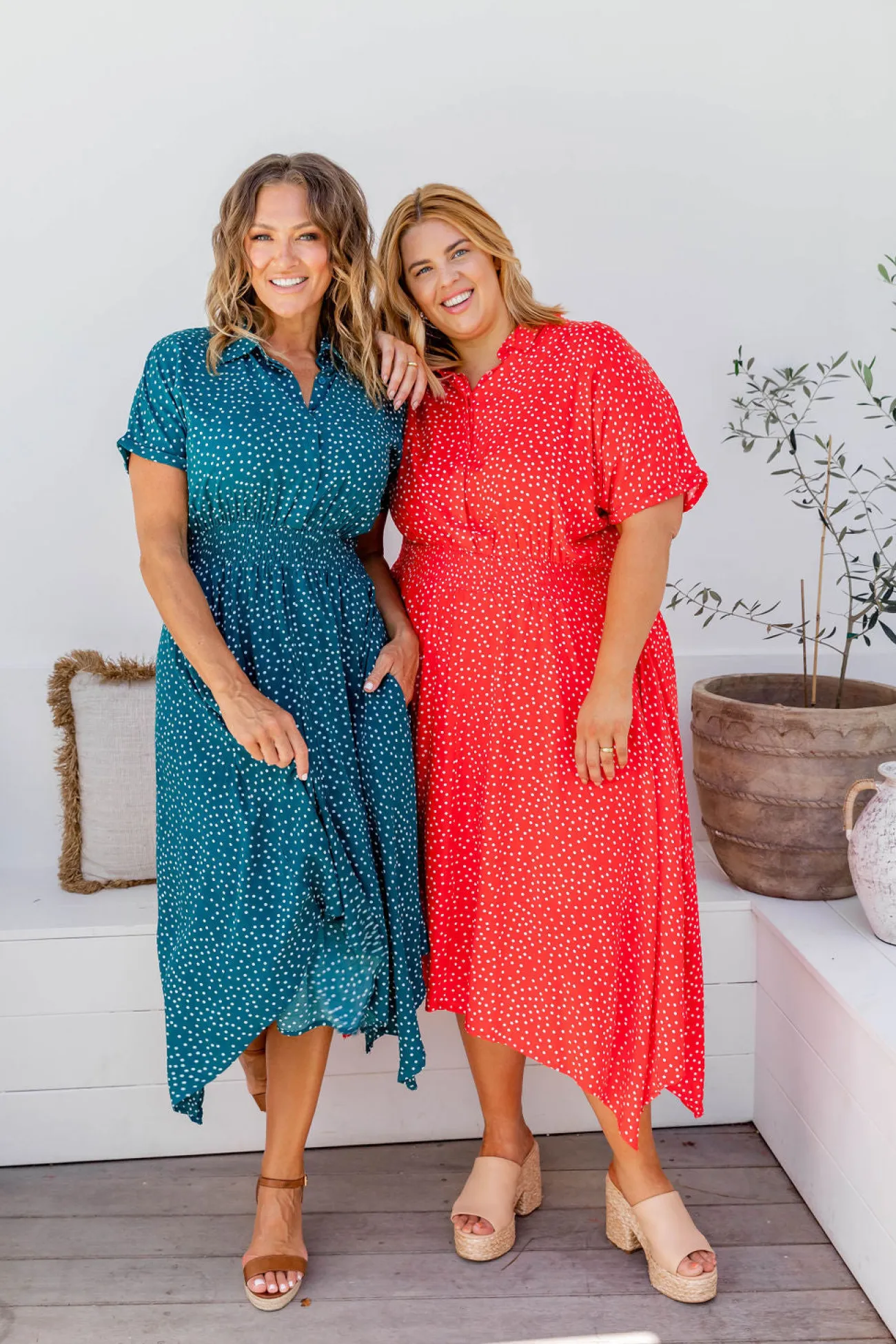 Proud Poppy Clothing Cameron Dress in Red & White Red&White Clearance