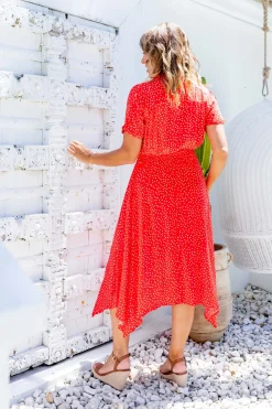 Proud Poppy Clothing Cameron Dress in Red & White Red&White Clearance