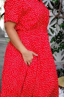 Proud Poppy Clothing Cameron Dress in Red & White Red&White Clearance