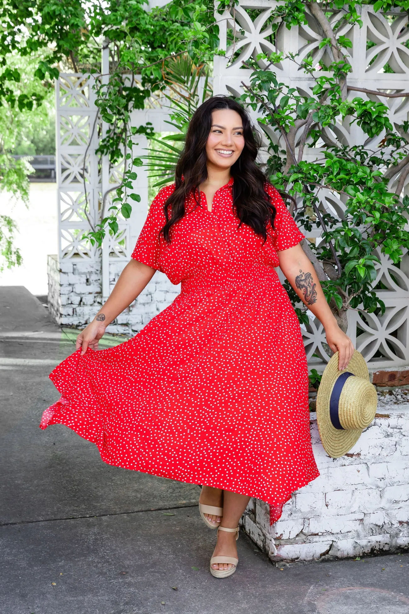 Proud Poppy Clothing Cameron Dress in Red & White Red&White Clearance