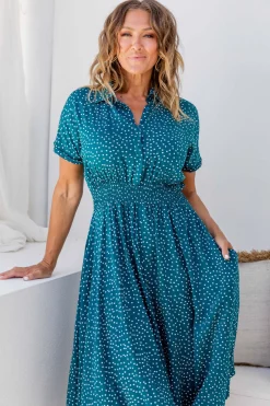 Proud Poppy Clothing Cameron Dress in Teal Discount