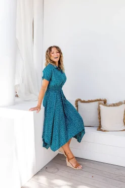 Proud Poppy Clothing Cameron Dress in Teal Discount