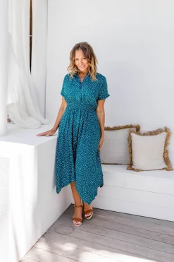 Proud Poppy Clothing Cameron Dress in Teal Discount