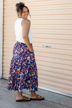 Proud Poppy Clothing Carrie Maxi Skirt in Posie Clearance