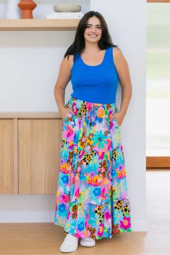 Proud Poppy Clothing Carrie Skirt in Floral Fancy by Kasey Rainbow Best