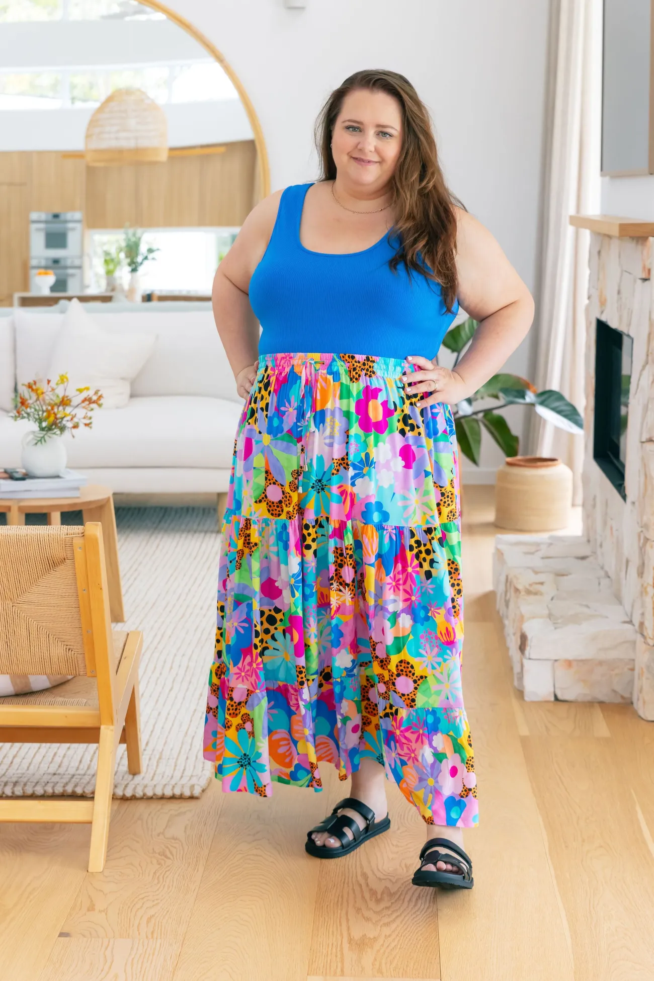 Proud Poppy Clothing Carrie Skirt in Floral Fancy by Kasey Rainbow Best