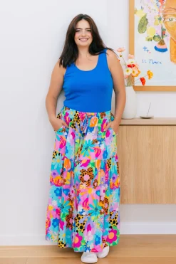 Proud Poppy Clothing Carrie Skirt in Floral Fancy by Kasey Rainbow Best