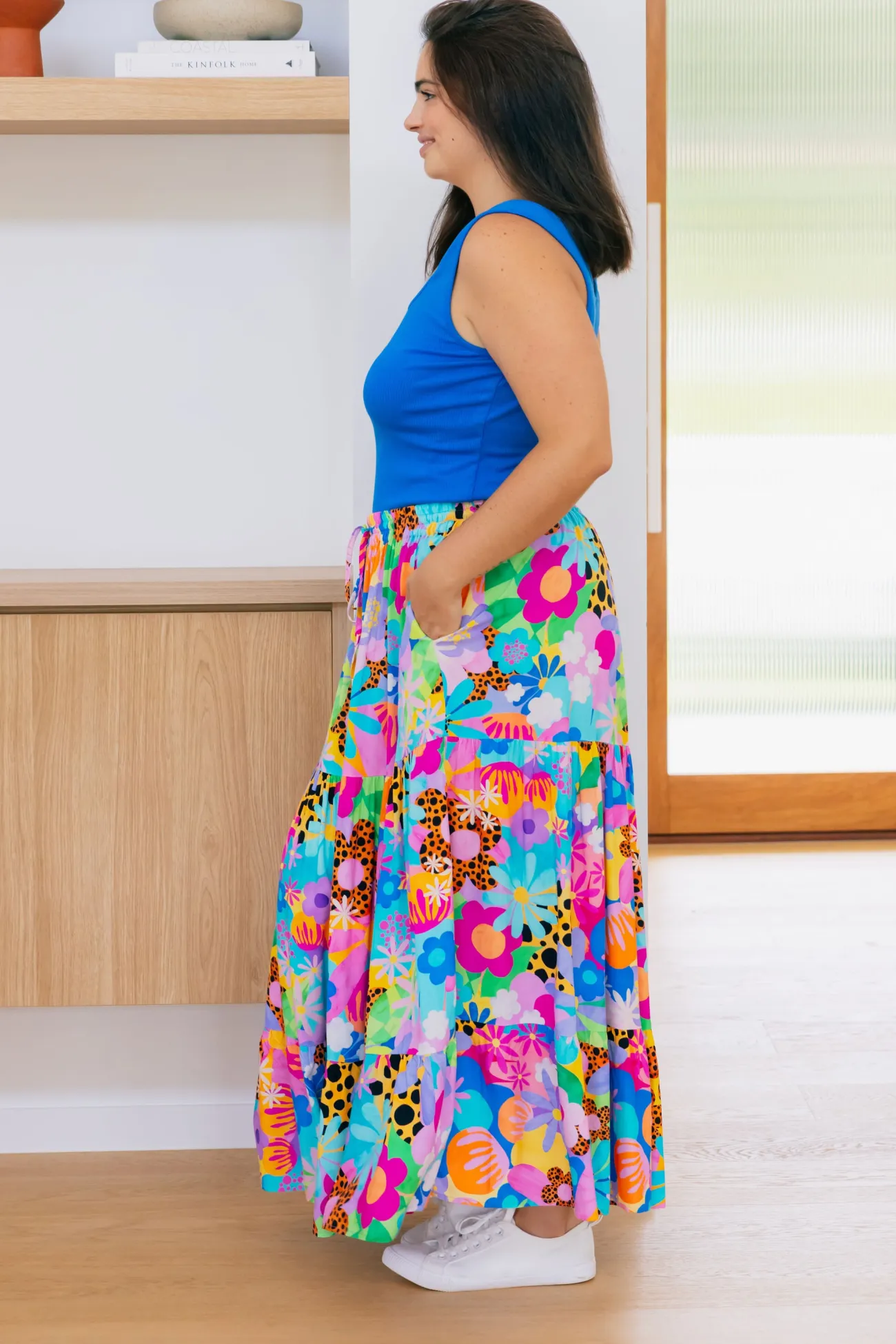 Proud Poppy Clothing Carrie Skirt in Floral Fancy by Kasey Rainbow Best